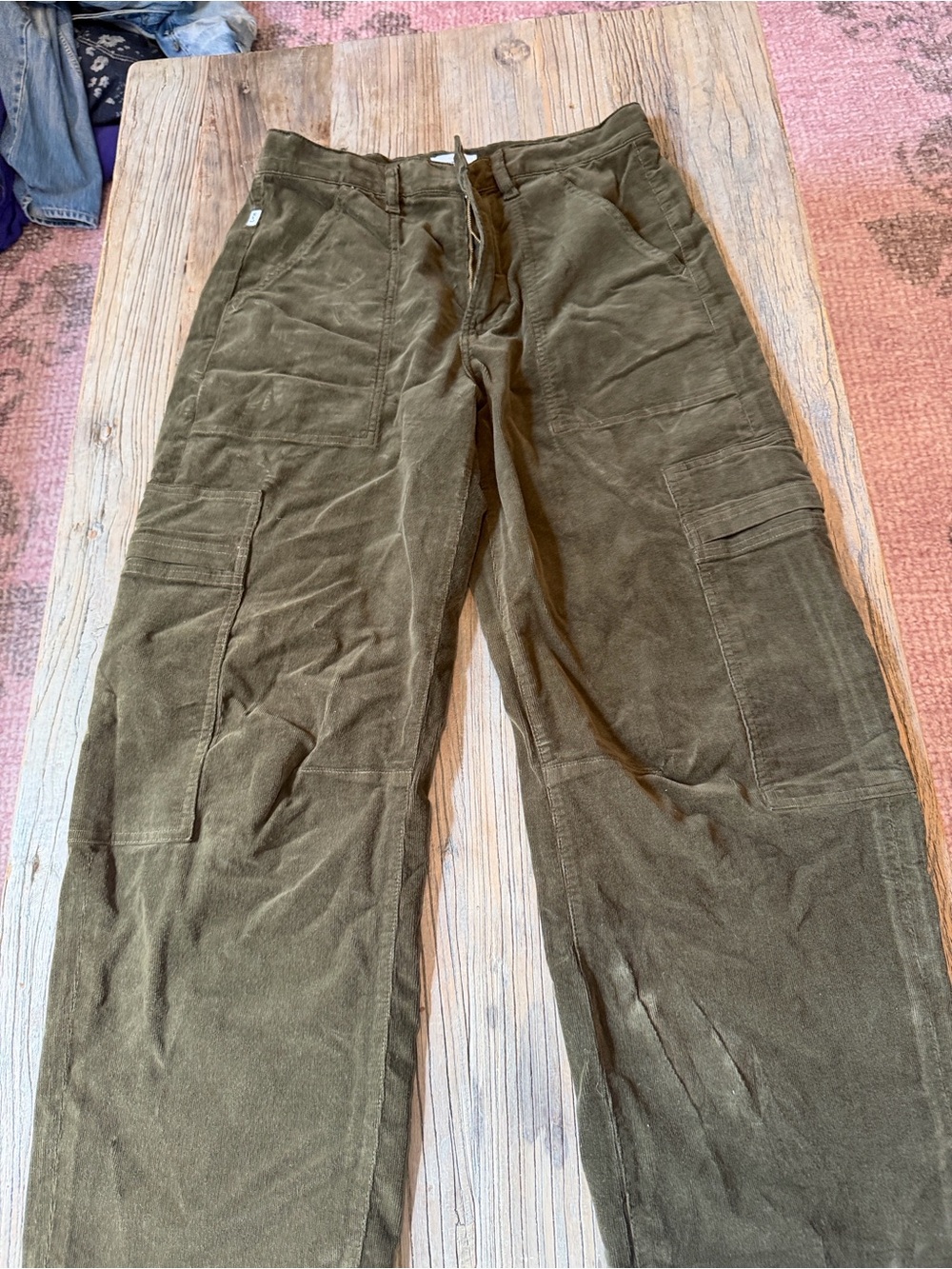 Citizens Of Humanity Olive Green Marcelle Slung Corduroy Cargo Pants
